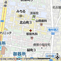 愛知県名古屋市昭和区北山町3丁目38周辺の地図