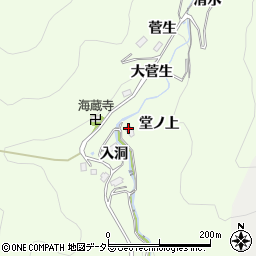 愛知県豊田市菅生町（堂ノ上）周辺の地図