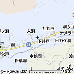 愛知県豊田市足助白山町入洞1-2周辺の地図