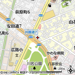名古屋銀行川原通支店周辺の地図