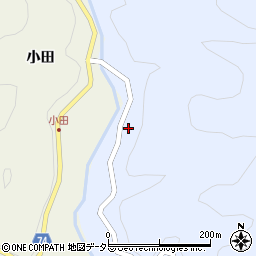 愛知県豊根村（北設楽郡）古真立（小田）周辺の地図