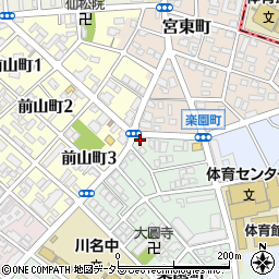愛知県名古屋市昭和区楽園町17周辺の地図