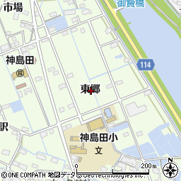 愛知県津島市中一色町東郷周辺の地図