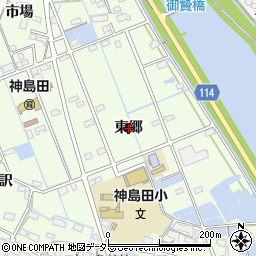 愛知県津島市中一色町（東郷）周辺の地図