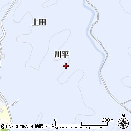 愛知県豊田市葛町川平周辺の地図