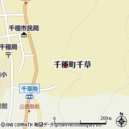 兵庫県宍粟市千種町千草周辺の地図