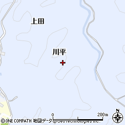 愛知県豊田市葛町（川平）周辺の地図