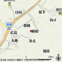 愛知県豊田市富岡町新屋周辺の地図