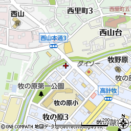 愛知県名古屋市名東区牧の原3丁目106周辺の地図