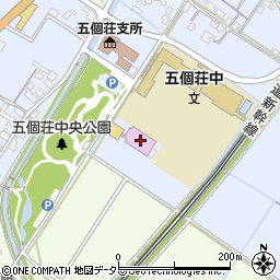 東近江市五個荘体育館周辺の地図