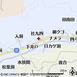 愛知県豊田市足助白山町社九四周辺の地図