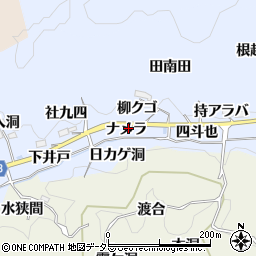 愛知県豊田市足助白山町（ナメラ）周辺の地図