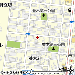 愛知県名古屋市中村区並木周辺の地図