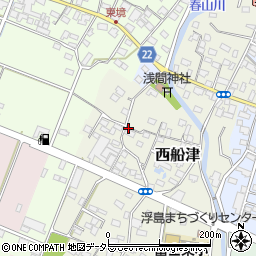 静岡県富士市西船津周辺の地図