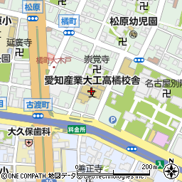 愛知産業大学工業高等学校　橘校舎周辺の地図