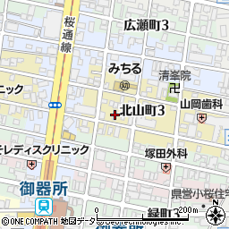 愛知県名古屋市昭和区北山町3丁目29周辺の地図