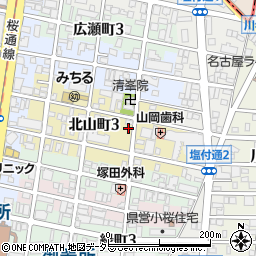 愛知県名古屋市昭和区北山町3丁目16周辺の地図