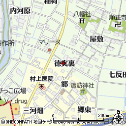 愛知県あま市七宝町下之森徳実裏周辺の地図