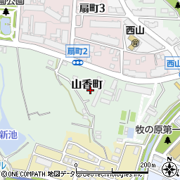 愛知県名古屋市名東区山香町周辺の地図