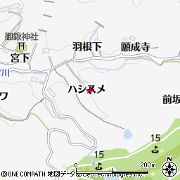 愛知県豊田市小峯町ハシスメ周辺の地図