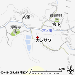 愛知県豊田市小峯町カシサワ周辺の地図
