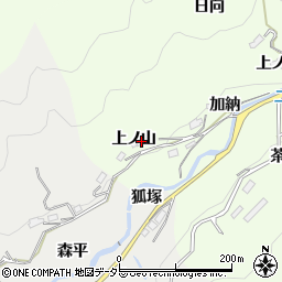 愛知県豊田市二タ宮町上ノ山周辺の地図