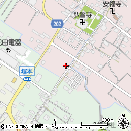 滋賀県東近江市五個荘金堂町584周辺の地図
