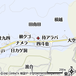 愛知県豊田市足助白山町田南田周辺の地図
