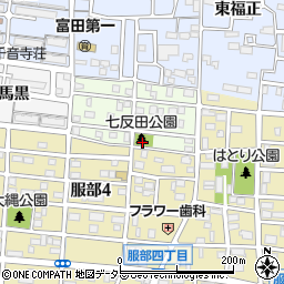 七反田公園周辺の地図
