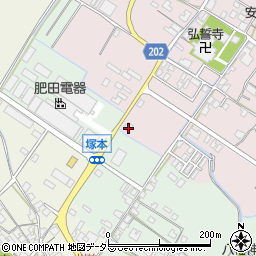 滋賀県東近江市五個荘金堂町587周辺の地図