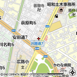 愛知県名古屋市昭和区川原通7丁目1周辺の地図