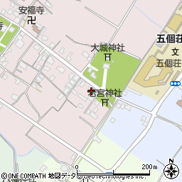 滋賀県東近江市五個荘金堂町75周辺の地図