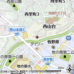 愛知県名古屋市名東区西山台143周辺の地図