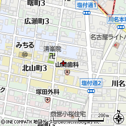 愛知県名古屋市昭和区北山町3丁目19周辺の地図