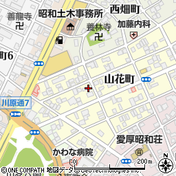 愛知県名古屋市昭和区山花町周辺の地図