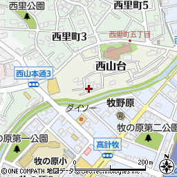 愛知県名古屋市名東区西山台311周辺の地図