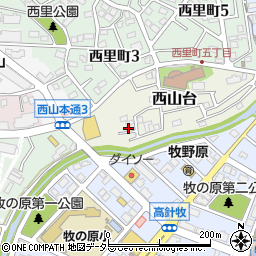 愛知県名古屋市名東区西山台131周辺の地図
