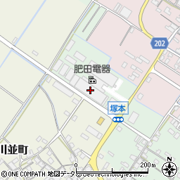 肥田電器株式会社　滋賀工場周辺の地図