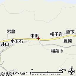 愛知県豊田市富岡町中田周辺の地図