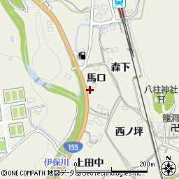 愛知県豊田市篠原町馬口周辺の地図