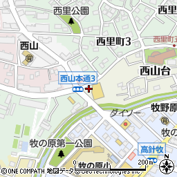 愛知県名古屋市名東区西山台101周辺の地図