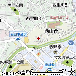 愛知県名古屋市名東区西山台128周辺の地図