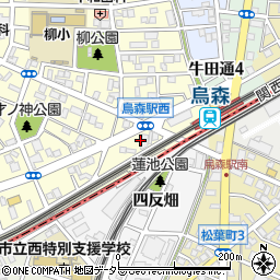 愛知県名古屋市中村区烏森町8丁目114周辺の地図