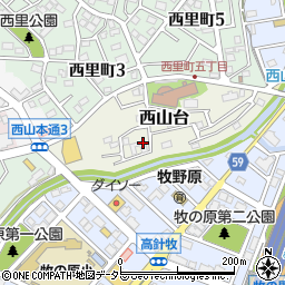 愛知県名古屋市名東区西山台307周辺の地図