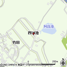 愛知県日進市岩崎町四ツ池周辺の地図