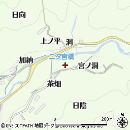 愛知県豊田市二タ宮町縄手周辺の地図