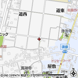愛知県愛西市佐屋町道西225周辺の地図