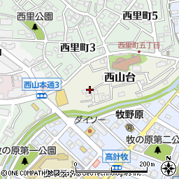 愛知県名古屋市名東区西山台123周辺の地図