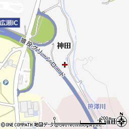 愛知県豊田市西広瀬町神田周辺の地図