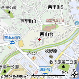 愛知県名古屋市名東区西山台304周辺の地図